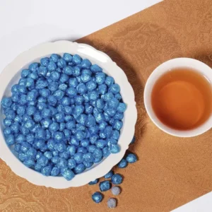 Смола з квітів білої квасолі по 0.5г кульки у блакитній фользі, ваговий 1кг №3