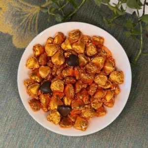 Смола шу пуера по 0.5г сердечки у золотій фользі, ваговий 1кг №1