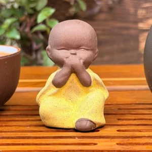 Чайна фігурка монах хранитель мовчання, з ісинської глини №1