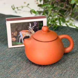 Чайна фігурка мікрочайник 22мл з Ісинської глини, світлий низький №1