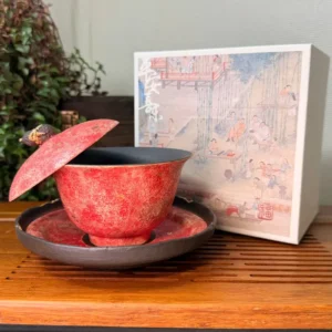 Майстер гайвань рожеве сяйво 150мл з левітуючею кришкою, ісинська глина у подарунковій коробці №1