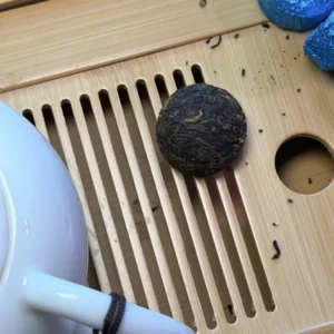 Чай Шу пуер з квітами женьшеня 500г 2024р від Сонгде, у подарунковому мішечку №8