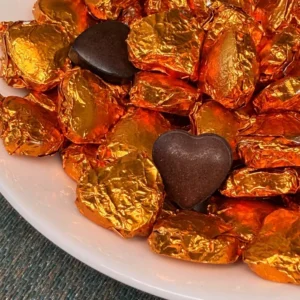 Смола шу пуера по 0.5г сердечки у золотій фользі, ваговий 1кг №2