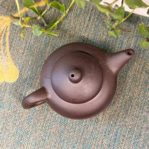 Чайна фігурка мікрочайник 16мл з Ісинської глини, темний низький №2