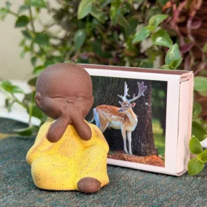 Чайна фігурка монах хранитель мовчання, з ісинської глини №3