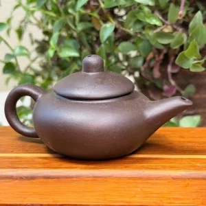 Чайна фігурка мікрочайник 16мл з Ісинської глини, темний низький №4