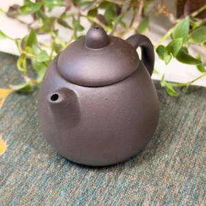 Чайна фігурка мікрочайник 22мл з Ісинської глини, темний високий №7