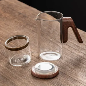 Гунфу скляний заварник 800мл з таймером та автозливом №4