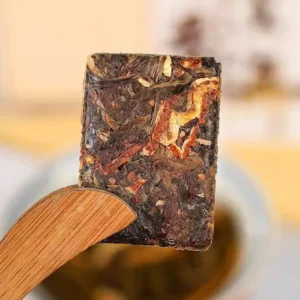 Чай Шу Пуер 30г 2025року з цедрою мандарина від Jingfu Shan у залізному футлярі №4