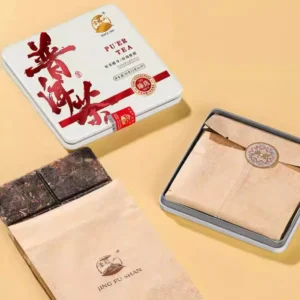 Чай Шу Пуер 30г 2025року від Jingfu Shan у залізному футлярі №3