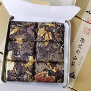 Чай Білий 30г 2018року Шоу мей з цедрою мандарина, у залізному футлярі №3