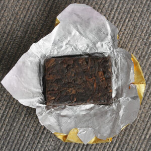 Чай Шу пуер 20г з листям клейкого рису Сяо То в помаранчевій фользі, поштучно №3