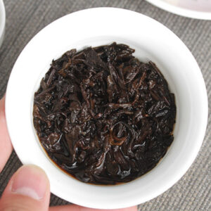 Чай Шу пуер 20г з листям клейкого рису Сяо То в помаранчевій фользі, поштучно №5