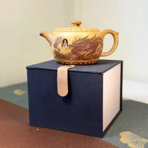 Чайник майстерний 280мл Монах у храмі та дракон з ісинської глини Дуань Ні №1