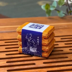 Чай Шу пуер 20г з листям клейкого рису Сяо То в помаранчевій фользі, поштучно №2